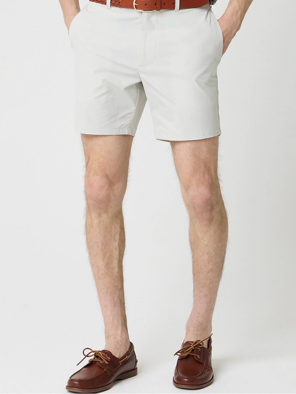 J Crew Tech Shorts 7" Men Size 34 Stone Retail $89 NWT!